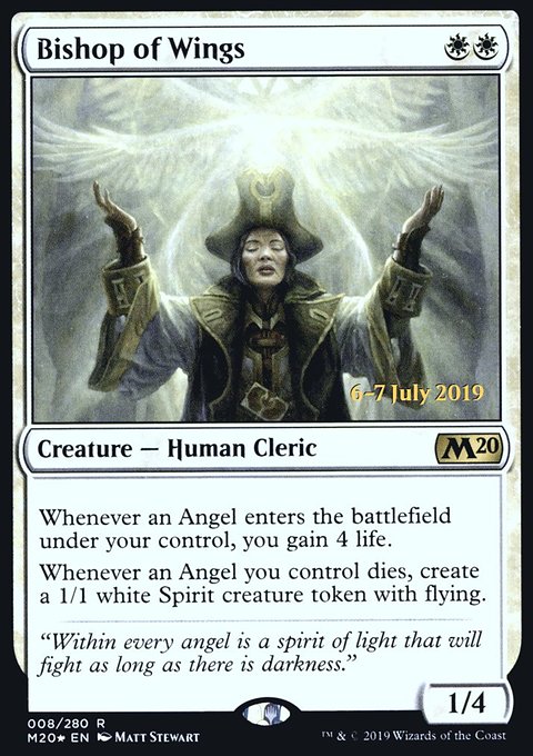 Bishop of Wings, Core Set 2020 Promos #8s, Magic: The Gathering card