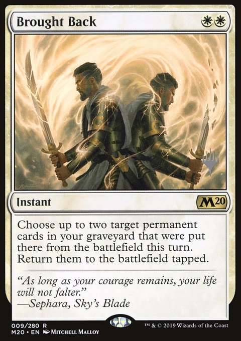 Brought Back, Core Set 2020 Promos #9p, Magic: The Gathering card