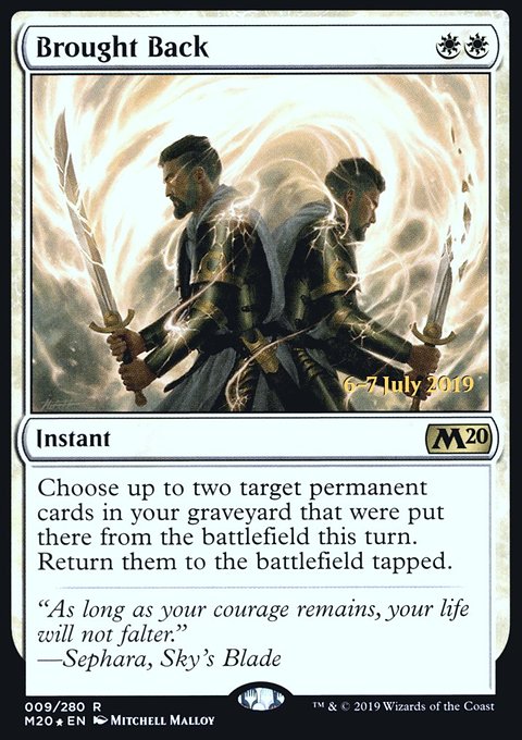 Brought Back, Core Set 2020 Promos #9s, Magic: The Gathering card