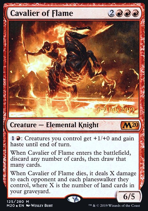 Cavalier of Flame, Core Set 2020 Promos #125s, Magic: The Gathering card