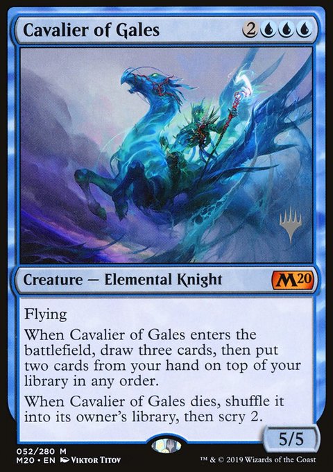 Cavalier of Gales, Core Set 2020 Promos #52p, Magic: The Gathering card