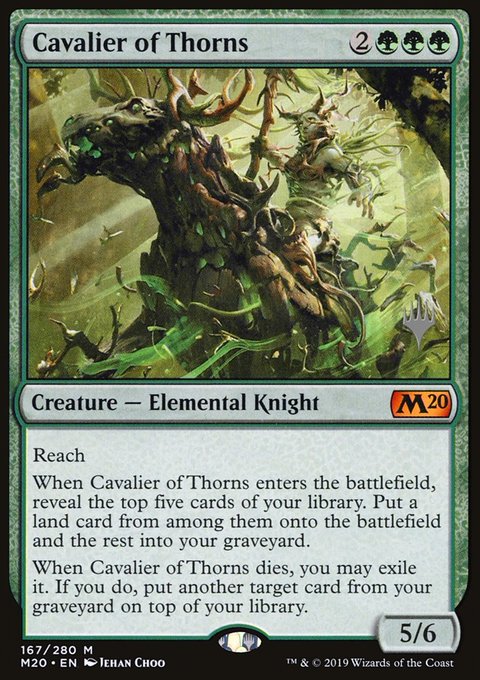 Cavalier of Thorns, Core Set 2020 Promos #167p, Magic: The Gathering card