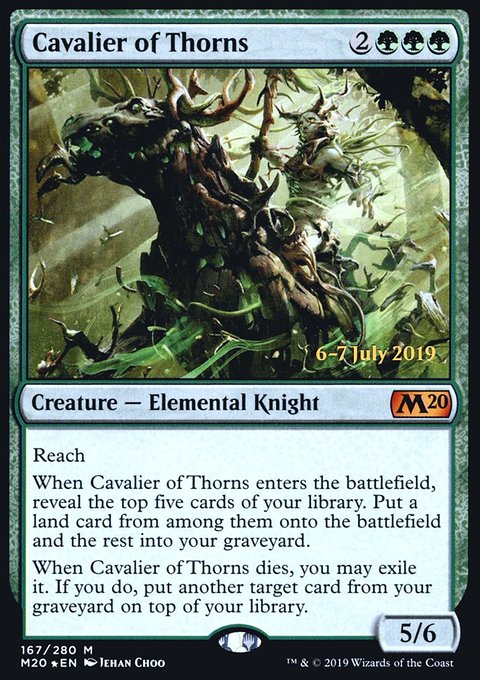Cavalier of Thorns, Core Set 2020 Promos #167s, Magic: The Gathering card