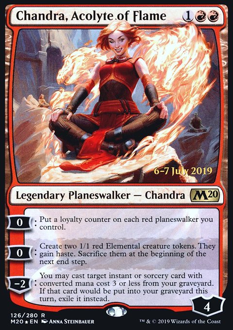 Chandra, Acolyte of Flame, Core Set 2020 Promos #126s, Magic: The Gathering card