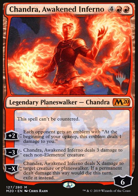 Chandra, Awakened Inferno, Core Set 2020 Promos #127p, Magic: The Gathering card