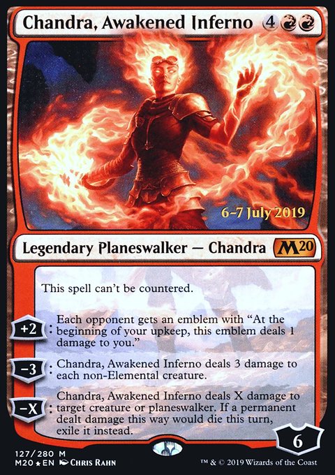 Chandra, Awakened Inferno, Core Set 2020 Promos #127s, Magic: The Gathering card
