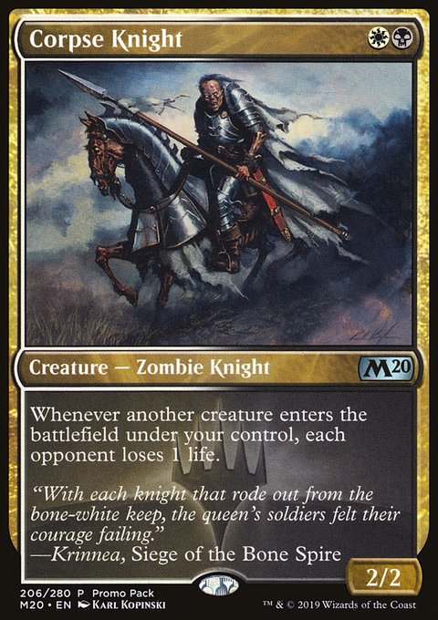 Corpse Knight, Core Set 2020 Promos #206, Magic: The Gathering card