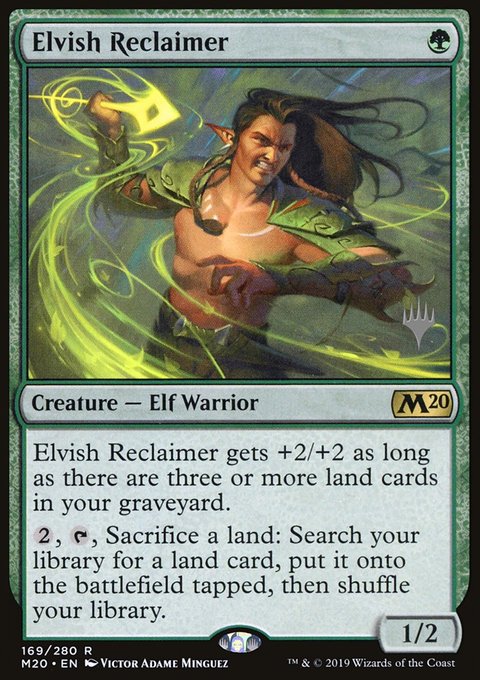 Elvish Reclaimer, Core Set 2020 Promos #169p, Magic: The Gathering card