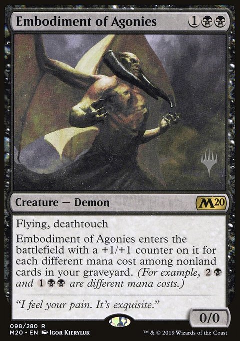 Embodiment of Agonies, Core Set 2020 Promos #98p, Magic: The Gathering card