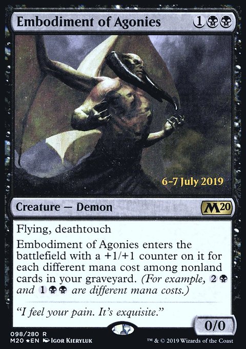 Embodiment of Agonies, Core Set 2020 Promos #98s, Magic: The Gathering card