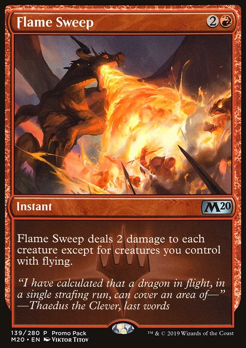 Flame Sweep, Core Set 2020 Promos #139, Magic: The Gathering card
