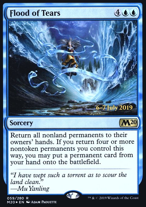 Flood of Tears, Core Set 2020 Promos #59s, Magic: The Gathering card