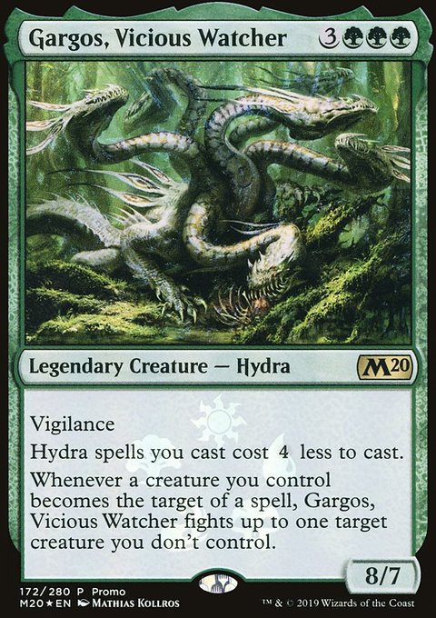 Gargos, Vicious Watcher, Core Set 2020 Promos #172, Magic: The Gathering card