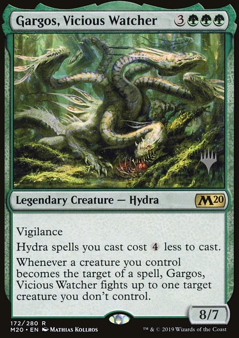 Gargos, Vicious Watcher, Core Set 2020 Promos #172p, Magic: The Gathering card