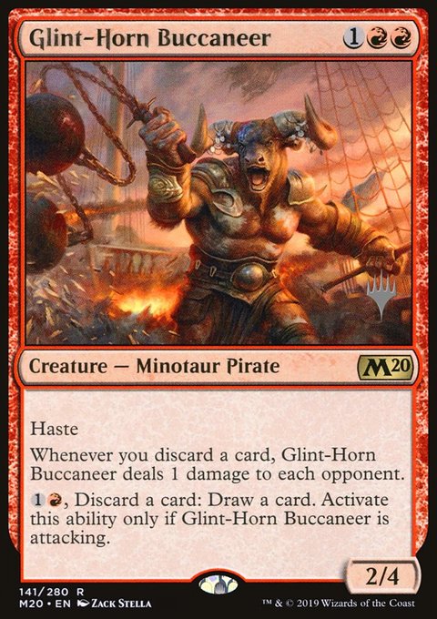 Glint-Horn Buccaneer, Core Set 2020 Promos #141p, Magic: The Gathering card
