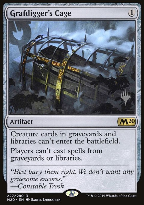 Grafdigger's Cage, Core Set 2020 Promos #227p, Magic: The Gathering card