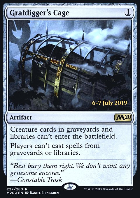Grafdigger's Cage, Core Set 2020 Promos #227s, Magic: The Gathering card