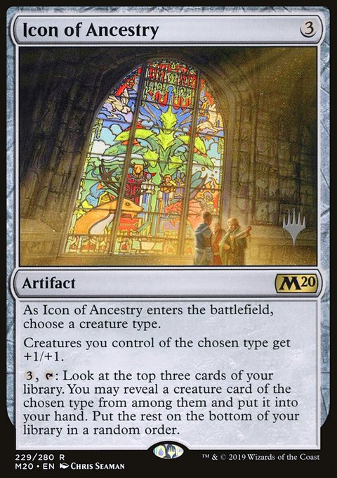Icon of Ancestry, Core Set 2020 Promos #229p, Magic: The Gathering card