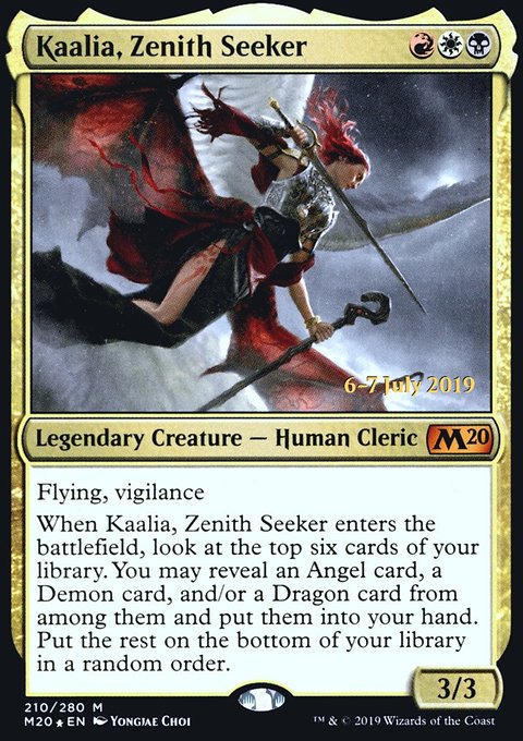 Kaalia, Zenith Seeker, Core Set 2020 Promos #210s, Magic: The Gathering card