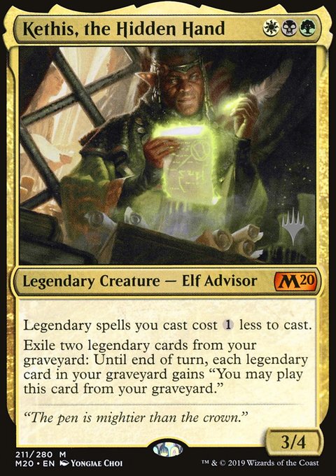 Kethis, the Hidden Hand, Core Set 2020 Promos #211p, Magic: The Gathering card