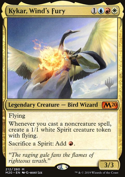 Kykar, Wind's Fury, Core Set 2020 Promos #212p, Magic: The Gathering card