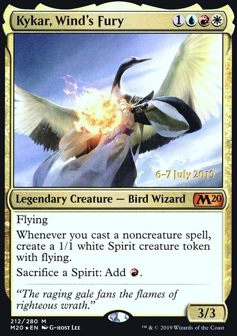 Kykar, Wind's Fury, Core Set 2020 Promos #212s, Magic: The Gathering card