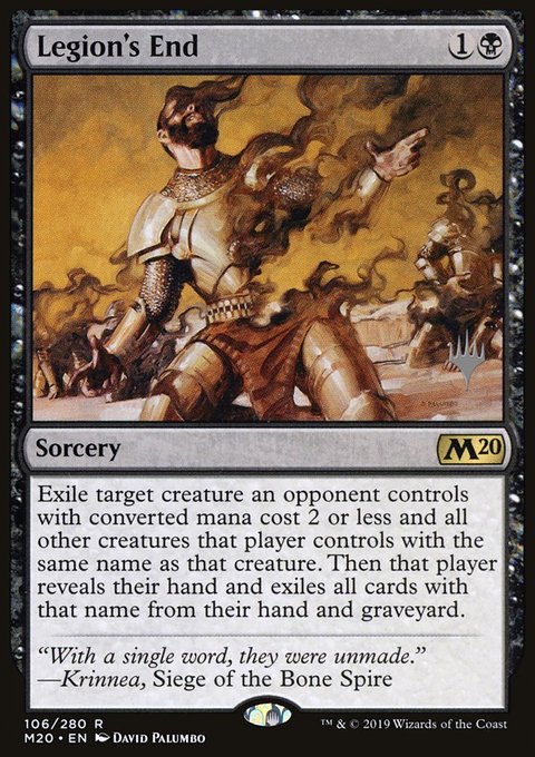 Legion's End, Core Set 2020 Promos #106p, Magic: The Gathering card