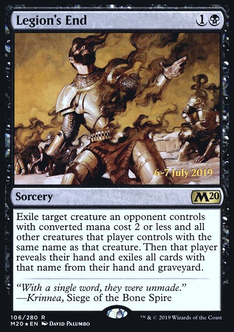 Legion's End, Core Set 2020 Promos #106s, Magic: The Gathering card