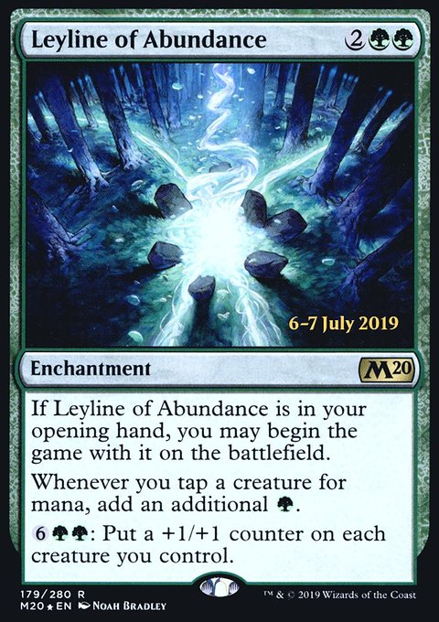 Leyline of Abundance, Core Set 2020 Promos #179s, Magic: The Gathering card