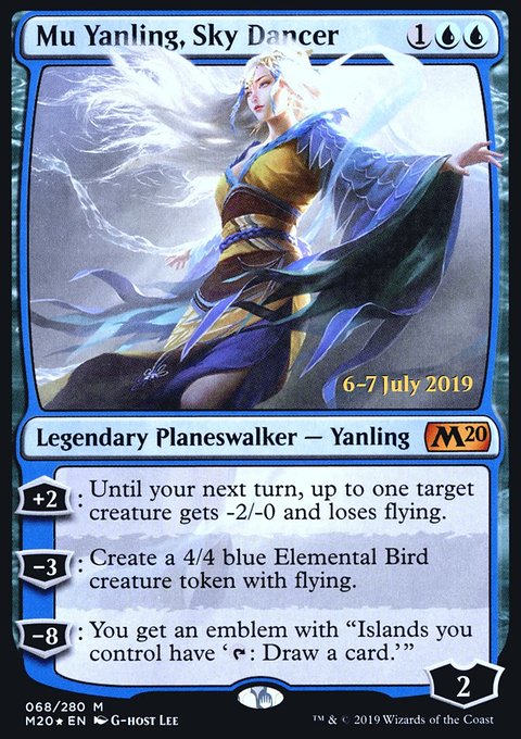 Mu Yanling, Sky Dancer, Core Set 2020 Promos #68s, Magic: The Gathering card