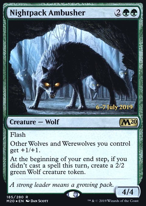 Nightpack Ambusher, Core Set 2020 Promos #185s, Magic: The Gathering card