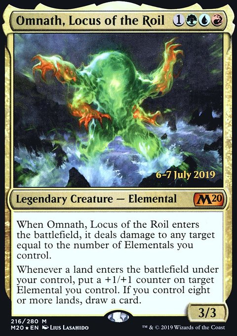 Omnath, Locus of the Roil, Core Set 2020 Promos #216s, Magic: The Gathering card