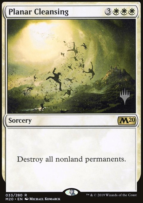 Planar Cleansing, Core Set 2020 Promos #33p, Magic: The Gathering card