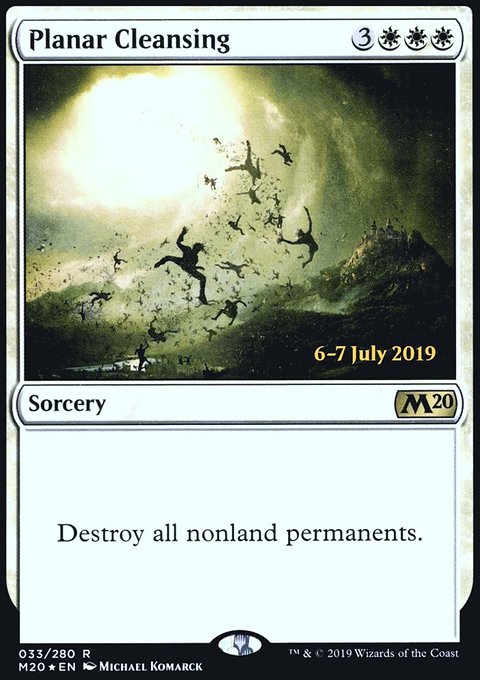 Planar Cleansing, Core Set 2020 Promos #33s, Magic: The Gathering card