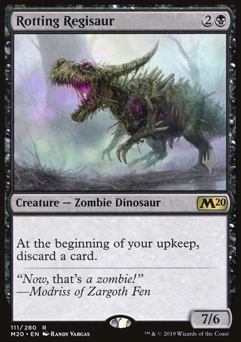 Rotting Regisaur, Core Set 2020 Promos #111p, Magic: The Gathering card