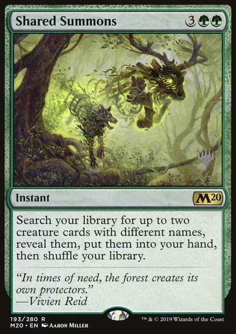 Shared Summons, Core Set 2020 Promos #193p, Magic: The Gathering card