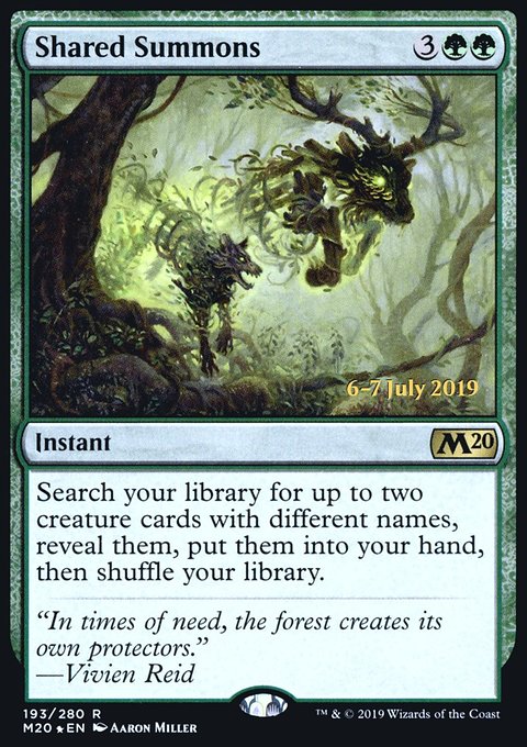 Shared Summons, Core Set 2020 Promos #193s, Magic: The Gathering card