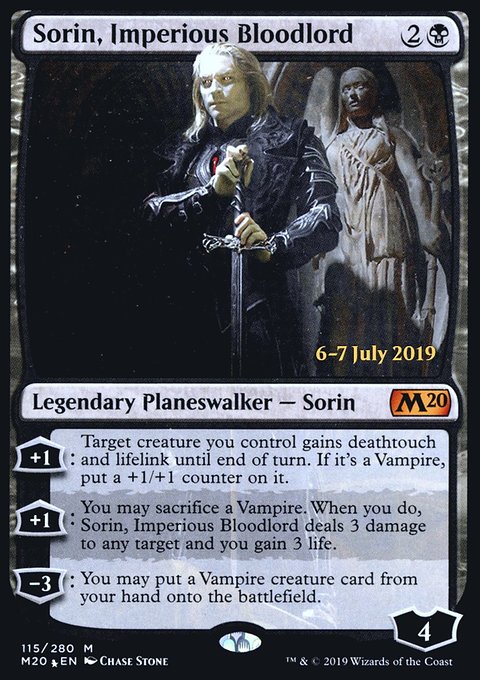 Sorin, Imperious Bloodlord, Core Set 2020 Promos #115s, Magic: The Gathering card