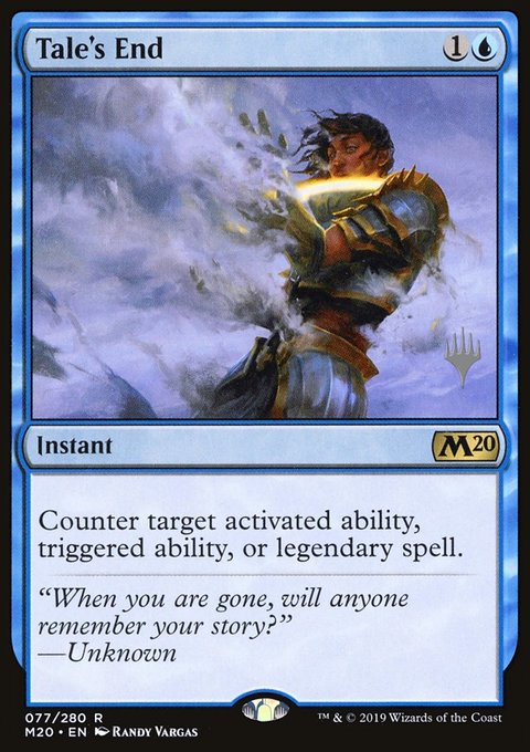Tale's End, Core Set 2020 Promos #77p, Magic: The Gathering card