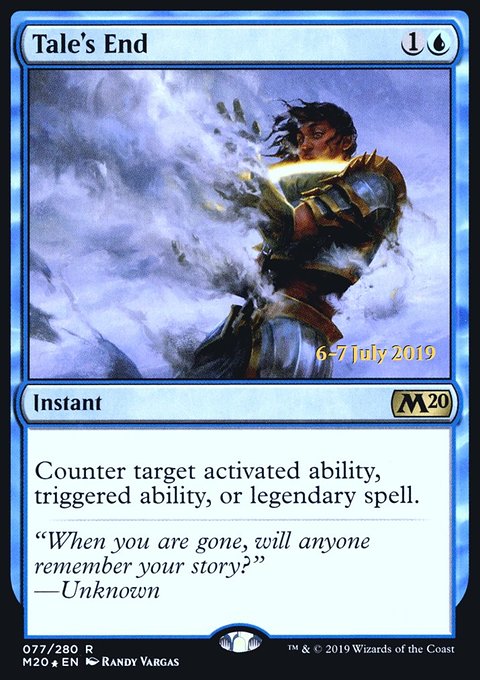 Tale's End, Core Set 2020 Promos #77s, Magic: The Gathering card