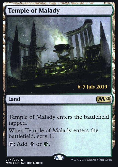 Temple of Malady, Core Set 2020 Promos #254s, Magic: The Gathering card