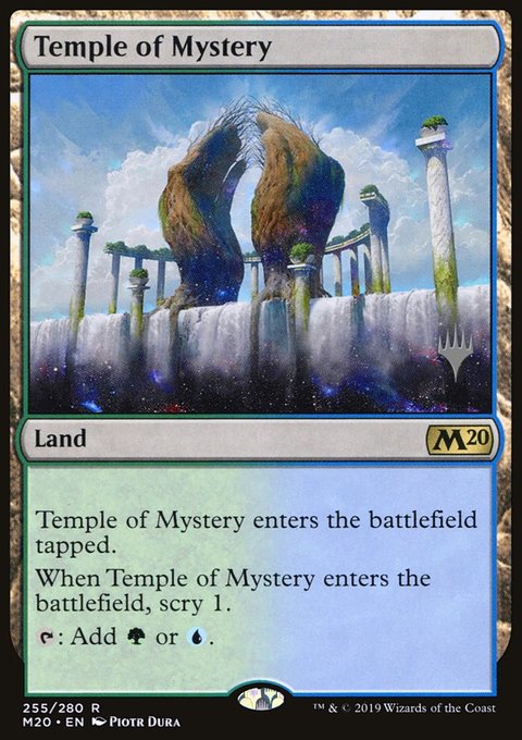 Temple of Mystery, Core Set 2020 Promos #255p, Magic: The Gathering card
