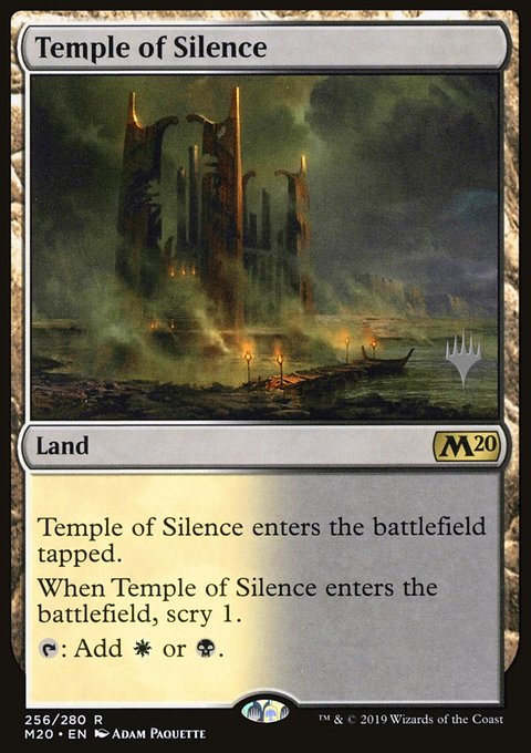 Temple of Silence, Core Set 2020 Promos #256p, Magic: The Gathering card