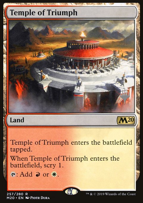 Temple of Triumph, Core Set 2020 Promos #257p, Magic: The Gathering card