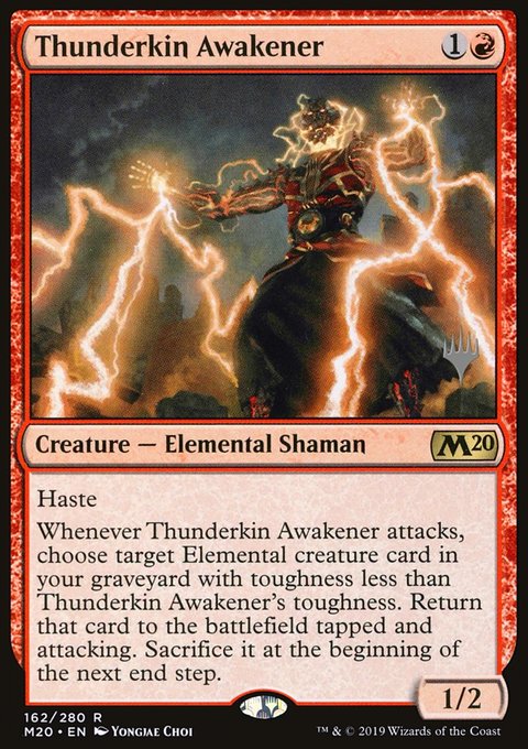 Thunderkin Awakener, Core Set 2020 Promos #162p, Magic: The Gathering card