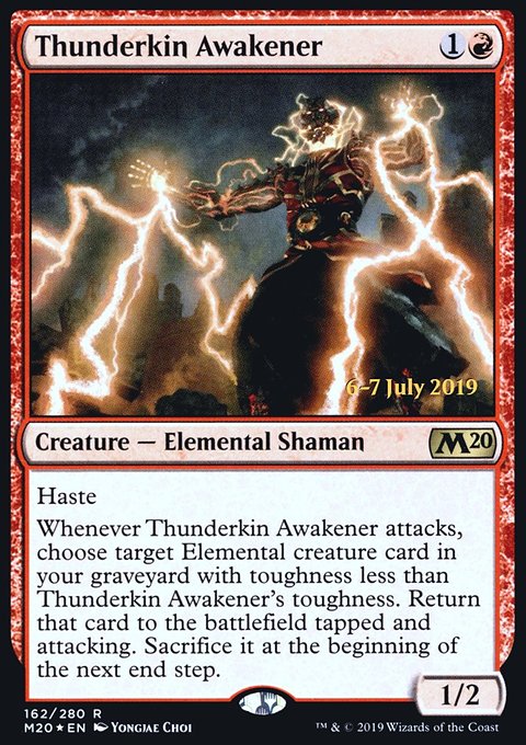Thunderkin Awakener, Core Set 2020 Promos #162s, Magic: The Gathering card