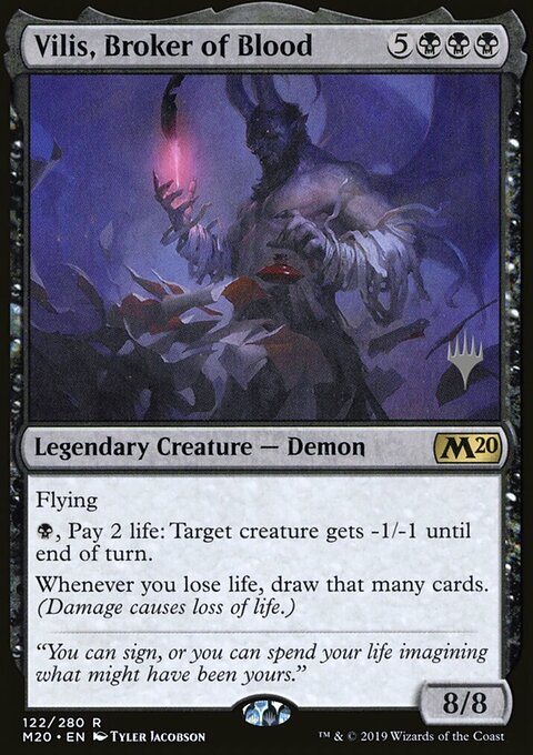 Vilis, Broker of Blood, Core Set 2020 Promos #122p, Magic: The Gathering card