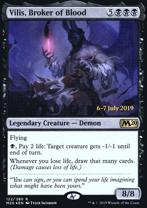 Vilis, Broker of Blood, Core Set 2020 Promos #122s, Magic: The Gathering card