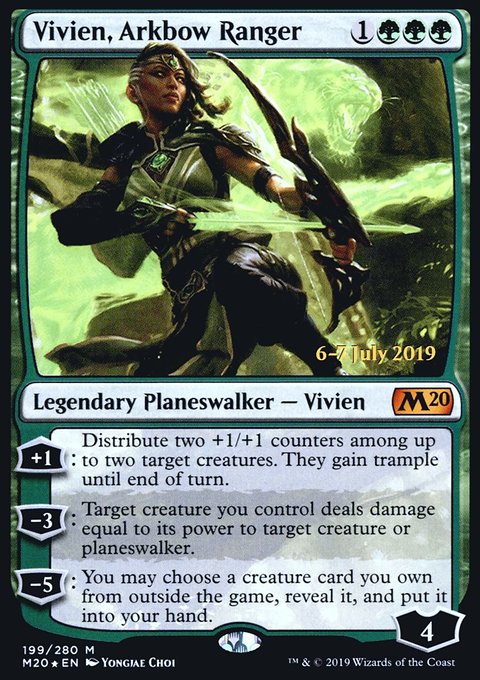 Vivien, Arkbow Ranger, Core Set 2020 Promos #199s, Magic: The Gathering card