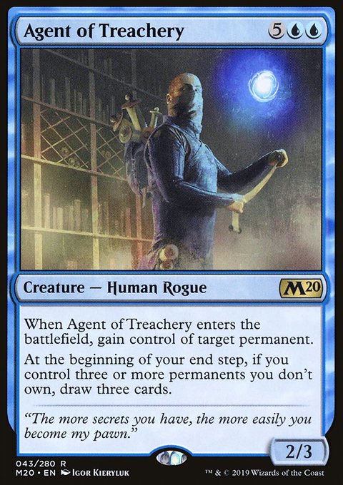 Agent of Treachery, Core Set 2020 #43, Magic: The Gathering card